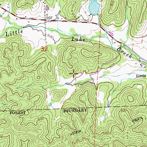 Topographic Map of Kyles, MO