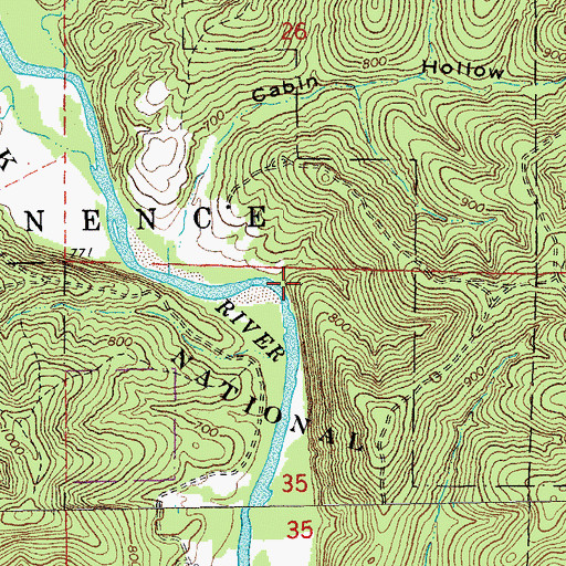 Topographic Map of White Oak Forest, MO