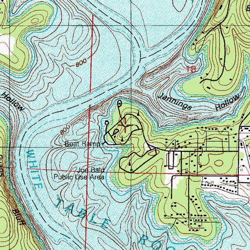 Topographic Map of Joe Bald Park, MO