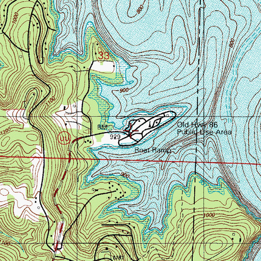 Topographic Map of Old Highway Eighty-Six Park, MO