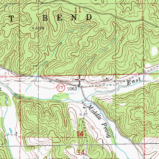 Topographic Map of Hopewell School (historical), MO