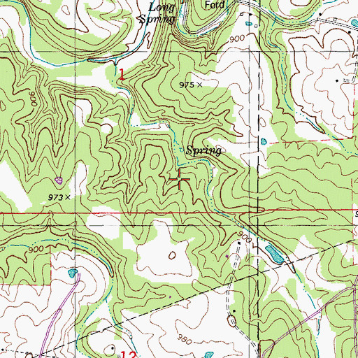 Topographic Map of Woolsey School (historical), MO