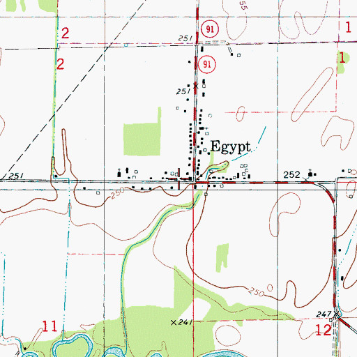 Topographic Map of Egypt School (historical), AR