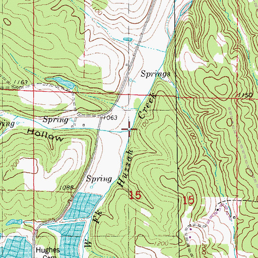 Topographic Map of Martin Hollow, MO