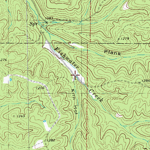 Topographic Map of Kiln Hollow, MO
