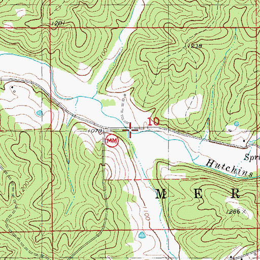 Topographic Map of Fortune Hollow, MO