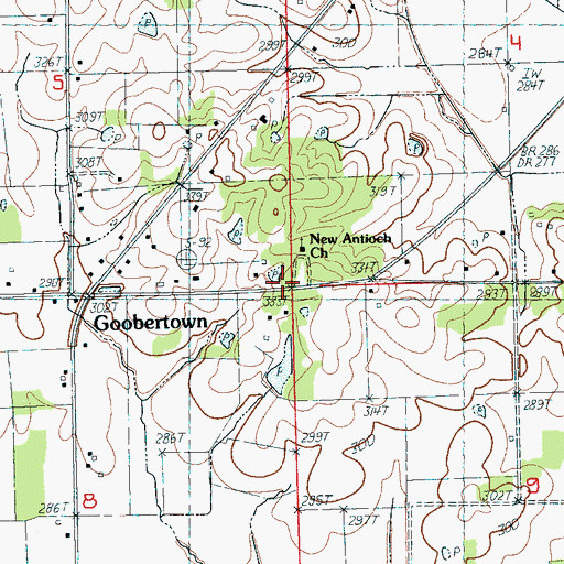 Topographic Map of Gubertown School (historical), AR