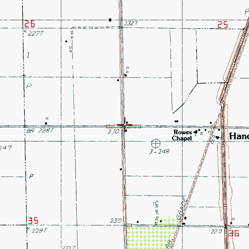 Topographic Map of Hancock School (historical), AR