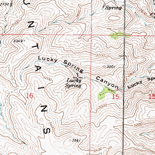 Topographic Map of Lucky Spring, AZ