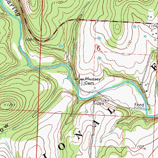 Topographic Map of Munsey School (historical), MO