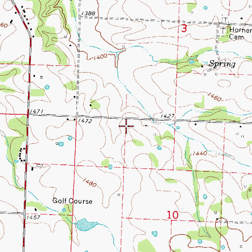 Topographic Map of Horner School (historical), MO
