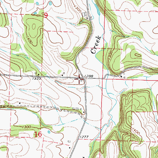 Topographic Map of Black School (historical), MO