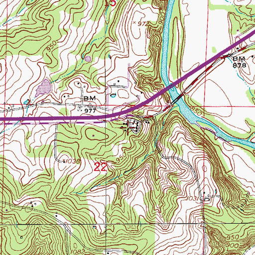 Topographic Map of Eden Roadside Park, MO