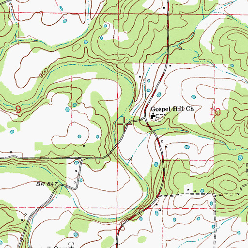 Topographic Map of Seedtick Church (historical), MO