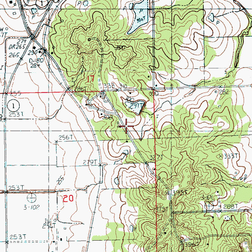 Topographic Map of Ridge Station School (historical), AR