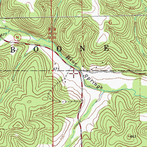 Topographic Map of Von Hoffman Lake (historical), MO