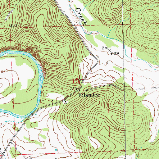 Topographic Map of Cedar Grove School, MO