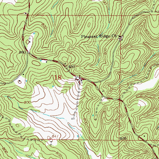 Topographic Map of Pleasant Hill School, MO