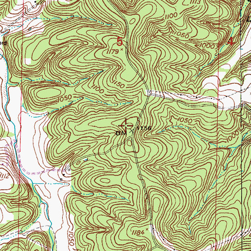 Topographic Map of Stockdale School (historical), MO