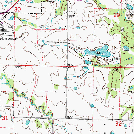 Topographic Map of Brown School (historical), MO