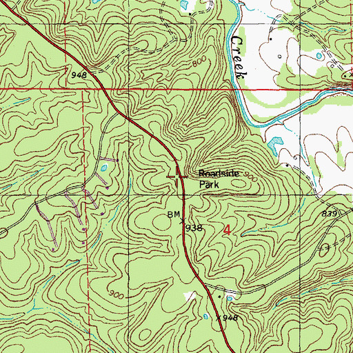 Topographic Map of Valley View (historical), MO