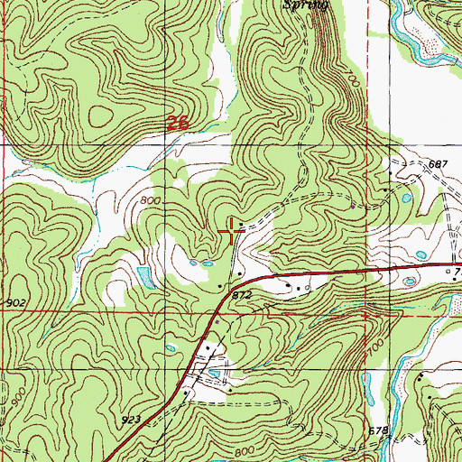 Topographic Map of Gibbs School (historical), MO