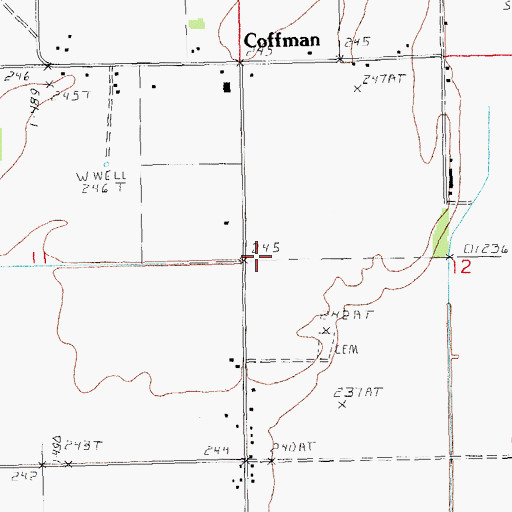 Topographic Map of Coffman School (historical), AR