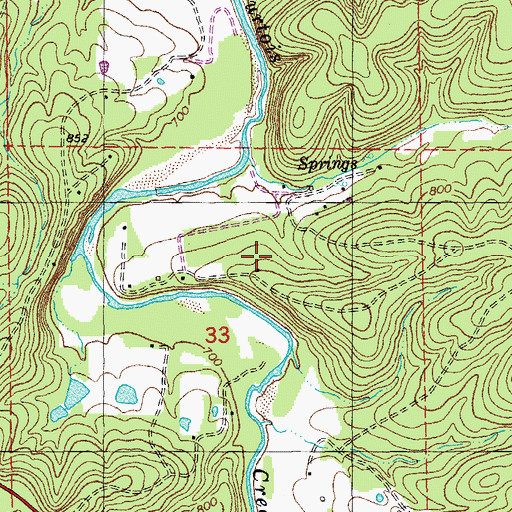 Topographic Map of Service School (historical), MO
