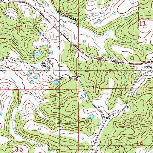 Topographic Map of Earl School, MO