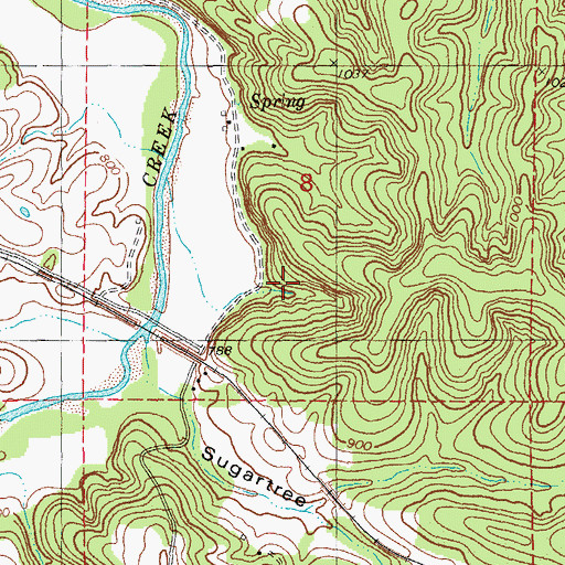 Topographic Map of Coleman School (historical), MO