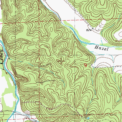 Topographic Map of Mallow School (historical), MO