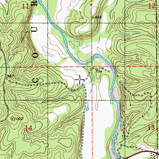 Topographic Map of Berryman School (historical), MO