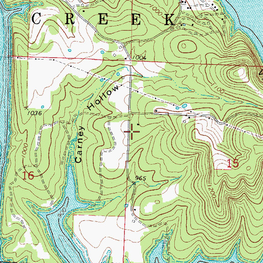 Topographic Map of Victory School, MO