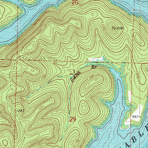 Topographic Map of Martin School (historical), MO
