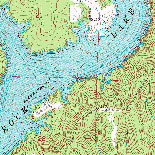 Topographic Map of Wilson Ford (historical), MO