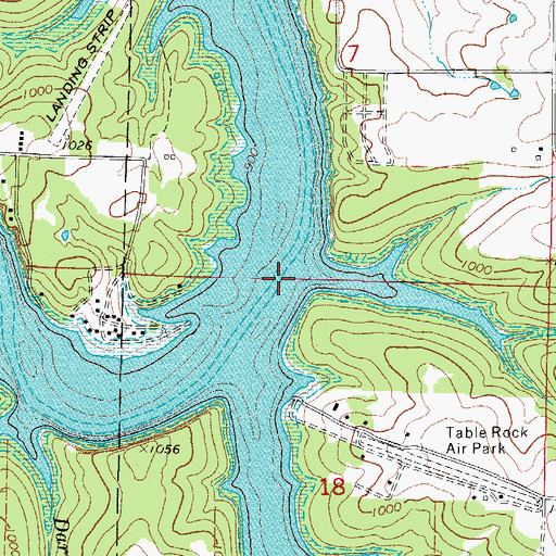 Topographic Map of Cotner Ford (historical), MO