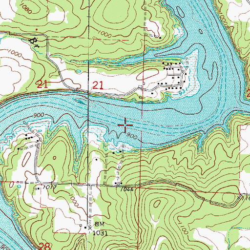 Topographic Map of Calloway Ford (historical), MO