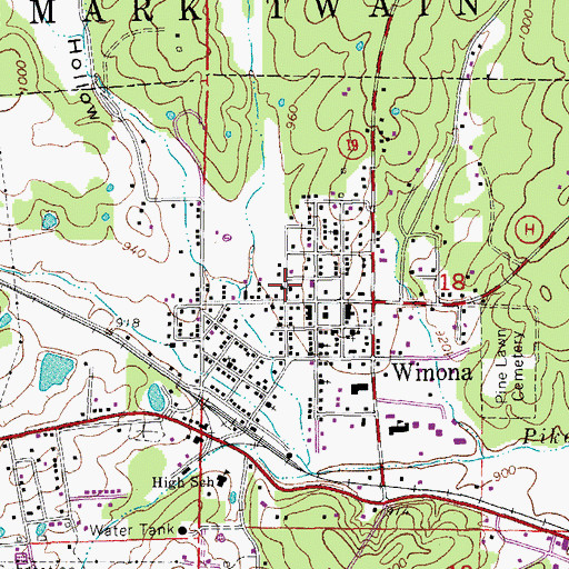 Topographic Map of District Office Forest Service - USDA, MO