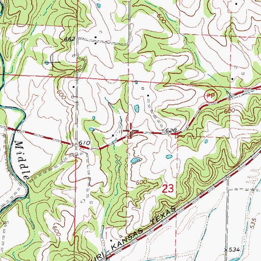 Topographic Map of Moore School (historical), MO