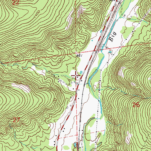 Topographic Map of Hogan School, MO