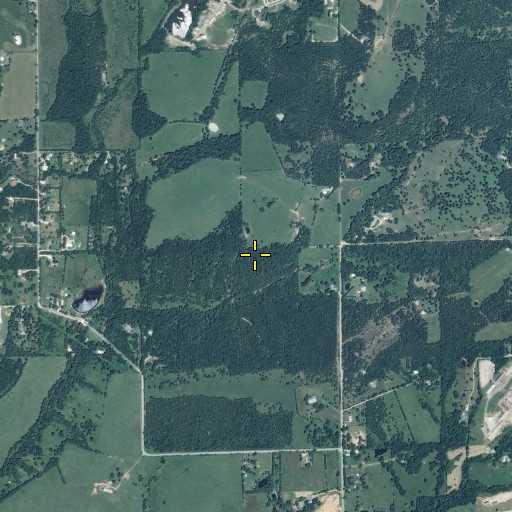 Aerial/Satellite Image of Line Cemetery, MO
