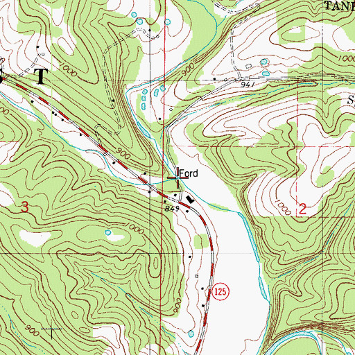 Topographic Map of Clayton Hollow, MO