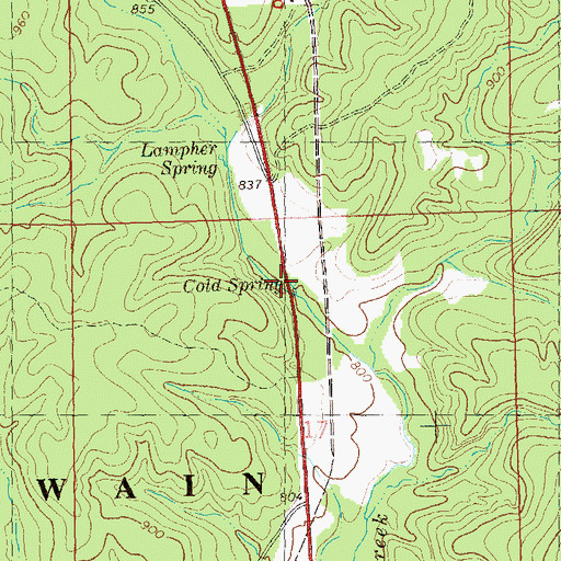 Topographic Map of Cold Spring, MO