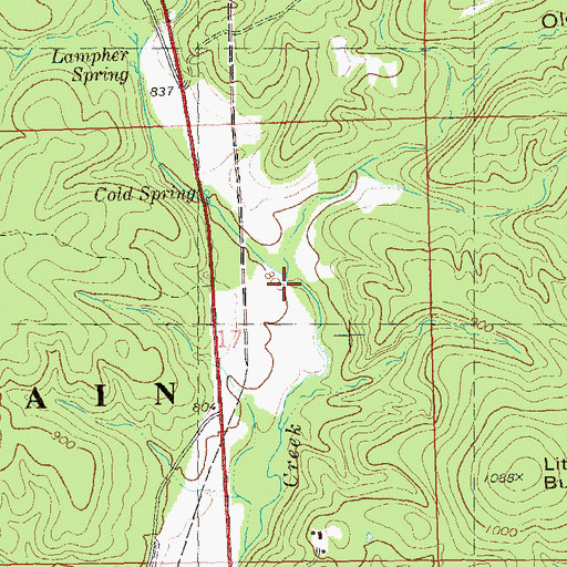 Topographic Map of Old Mines Hollow, MO
