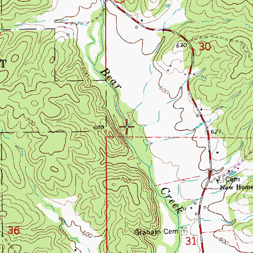 Topographic Map of Perkins Hollow, MO