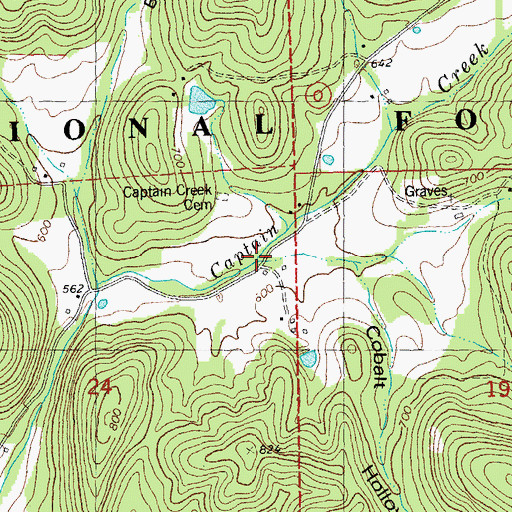 Topographic Map of Cobalt Hollow, MO