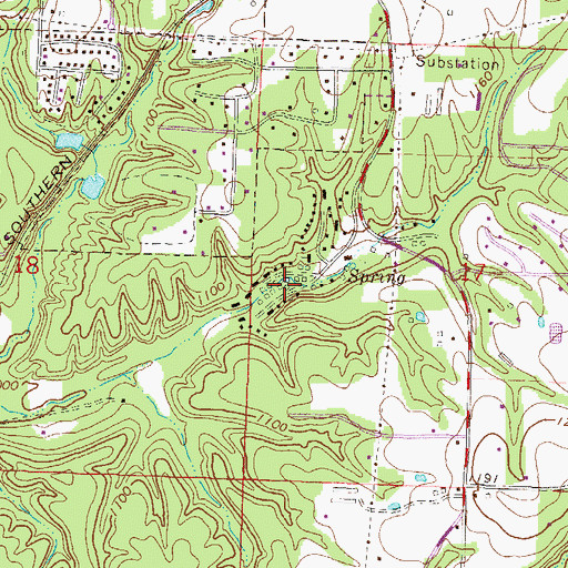 Topographic Map of Arkansas Baptist Camp, AR