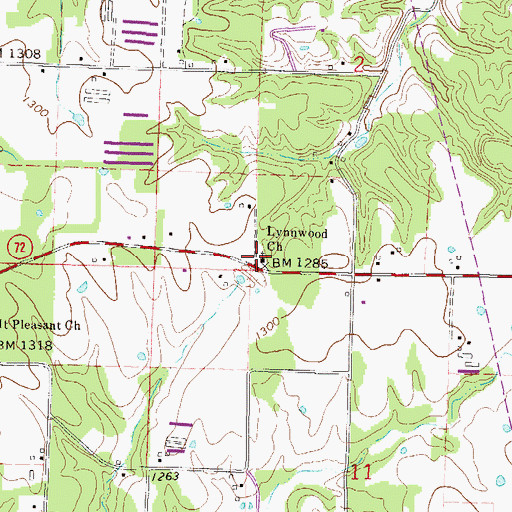 Topographic Map of Banks School (historical), AR