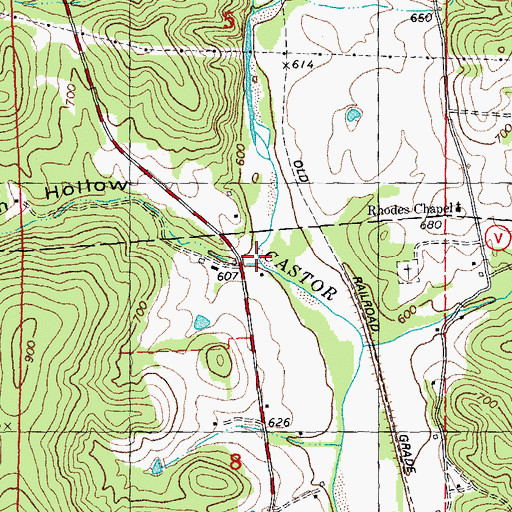 Topographic Map of Vernum Hollow, MO