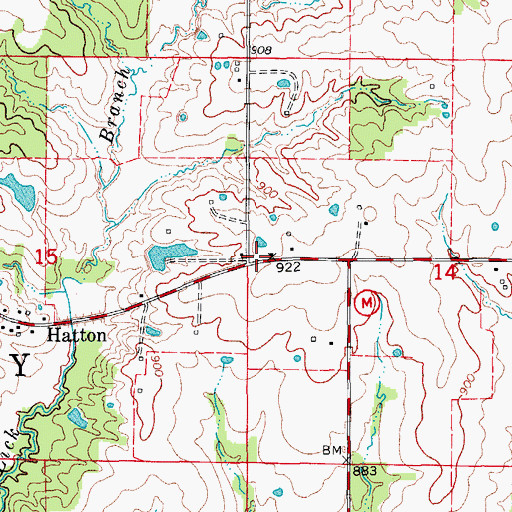 Topographic Map of Flint School (historical), MO